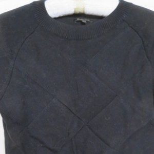 Massimo DUTTI Black Geometric Shapes Knit Sweater Various Sizes (K318)